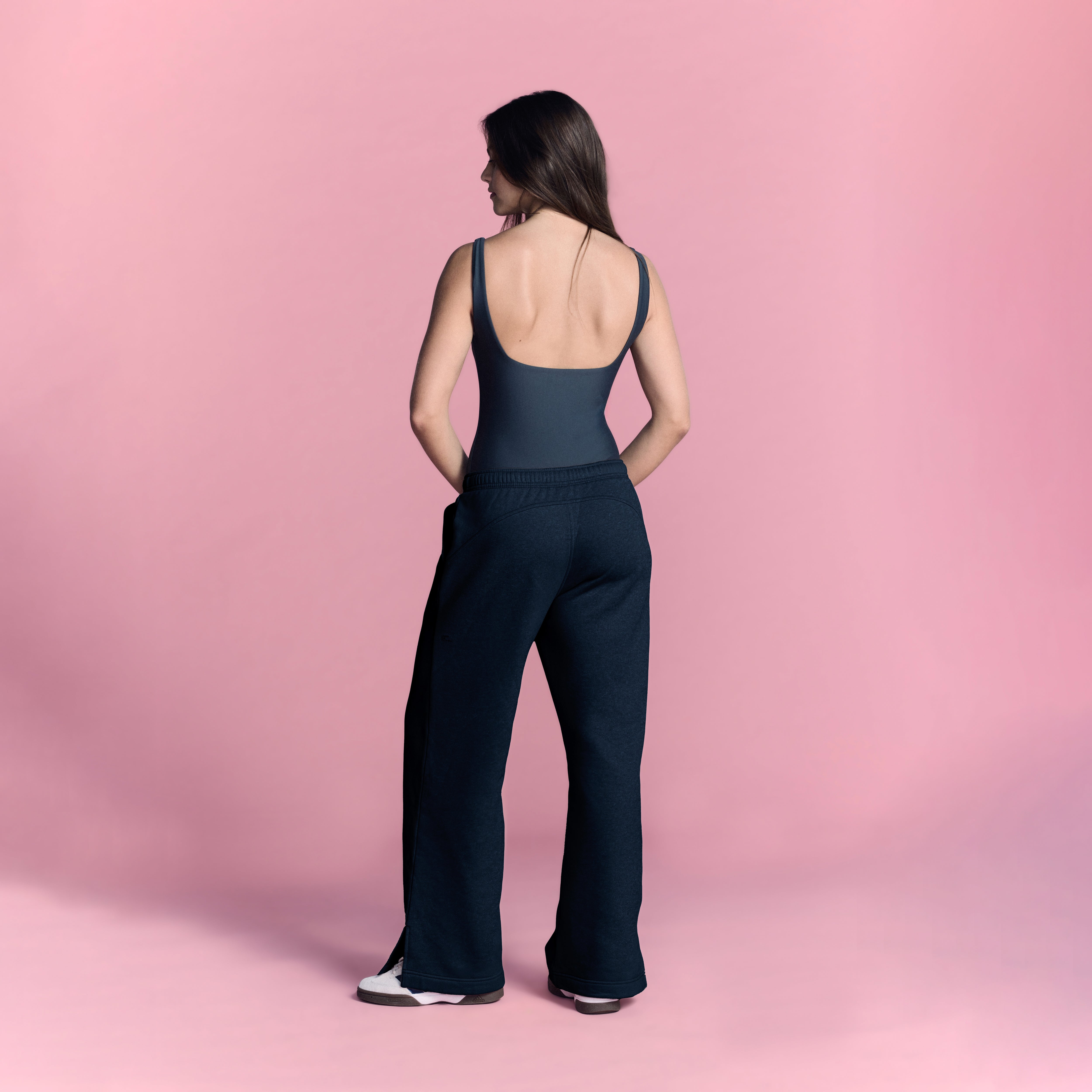 LOVB Essentials Dark Heather Grey Wide Leg Sweatpants