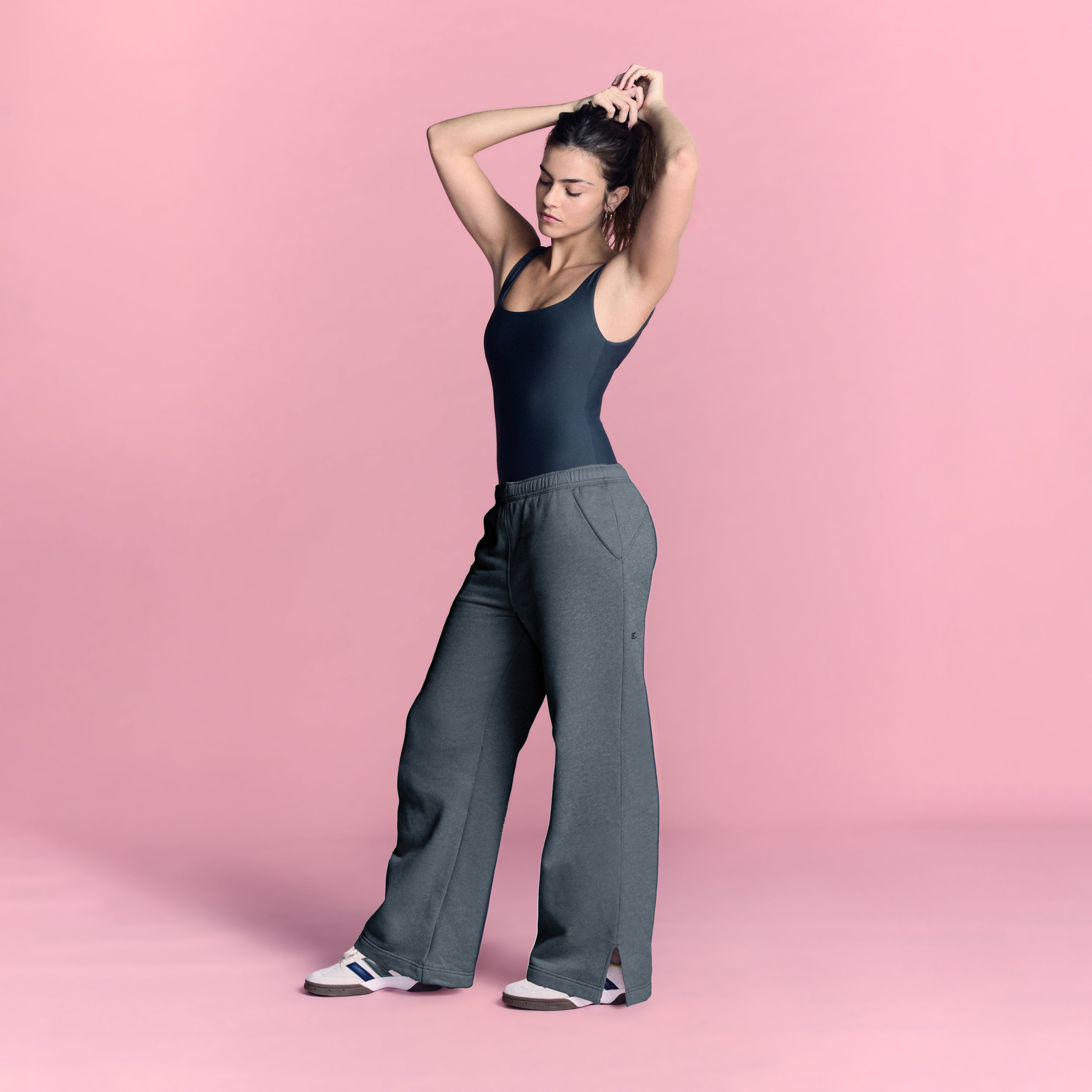 LOVB Essentials Dark Heather Grey Wide Leg Sweatpants