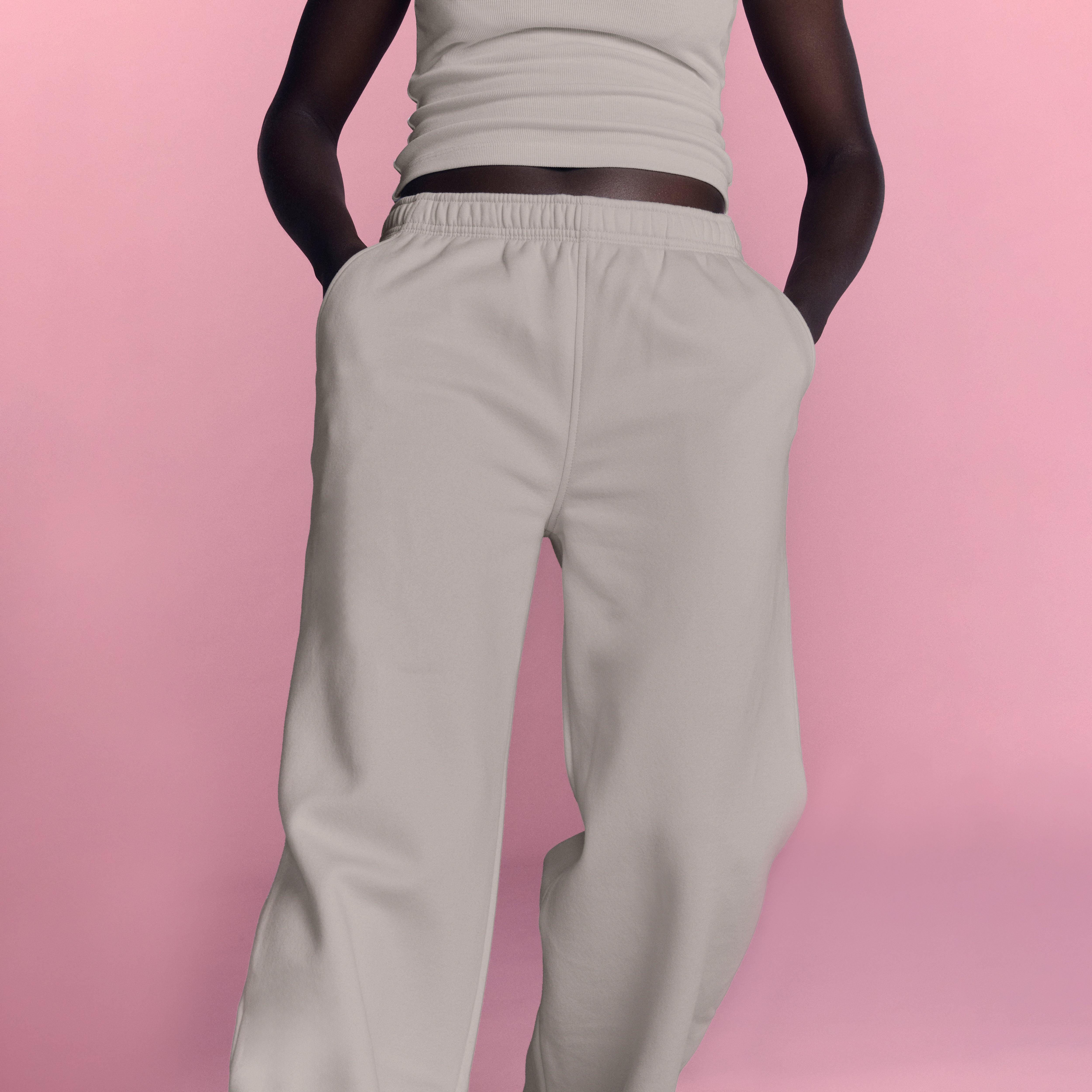 LOVB Essentials Cement Wide Leg Sweatpants