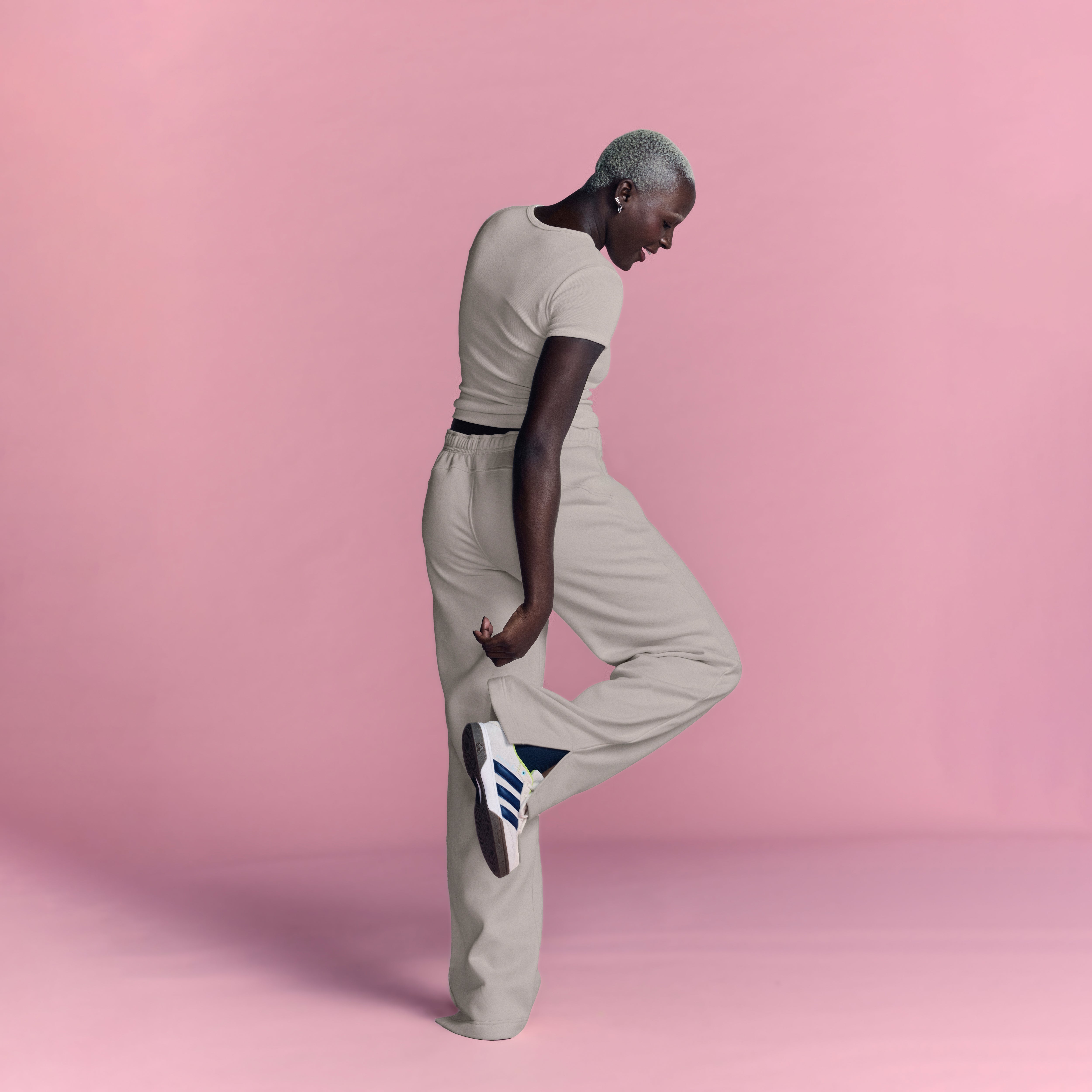 LOVB Essentials Cement Wide Leg Sweatpants