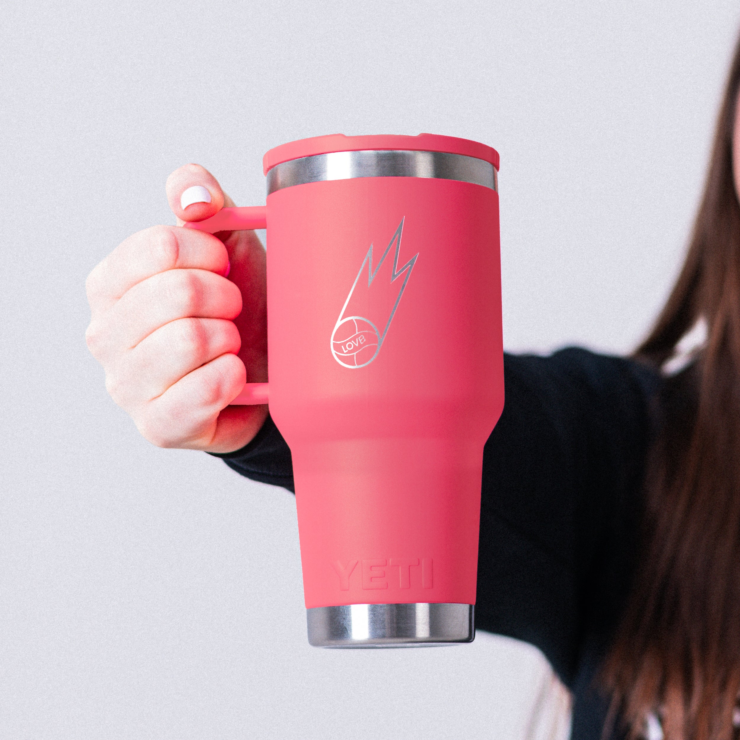 LOVB Volleyball Comet YETI 30 oz Rambler Straw Travel Mug