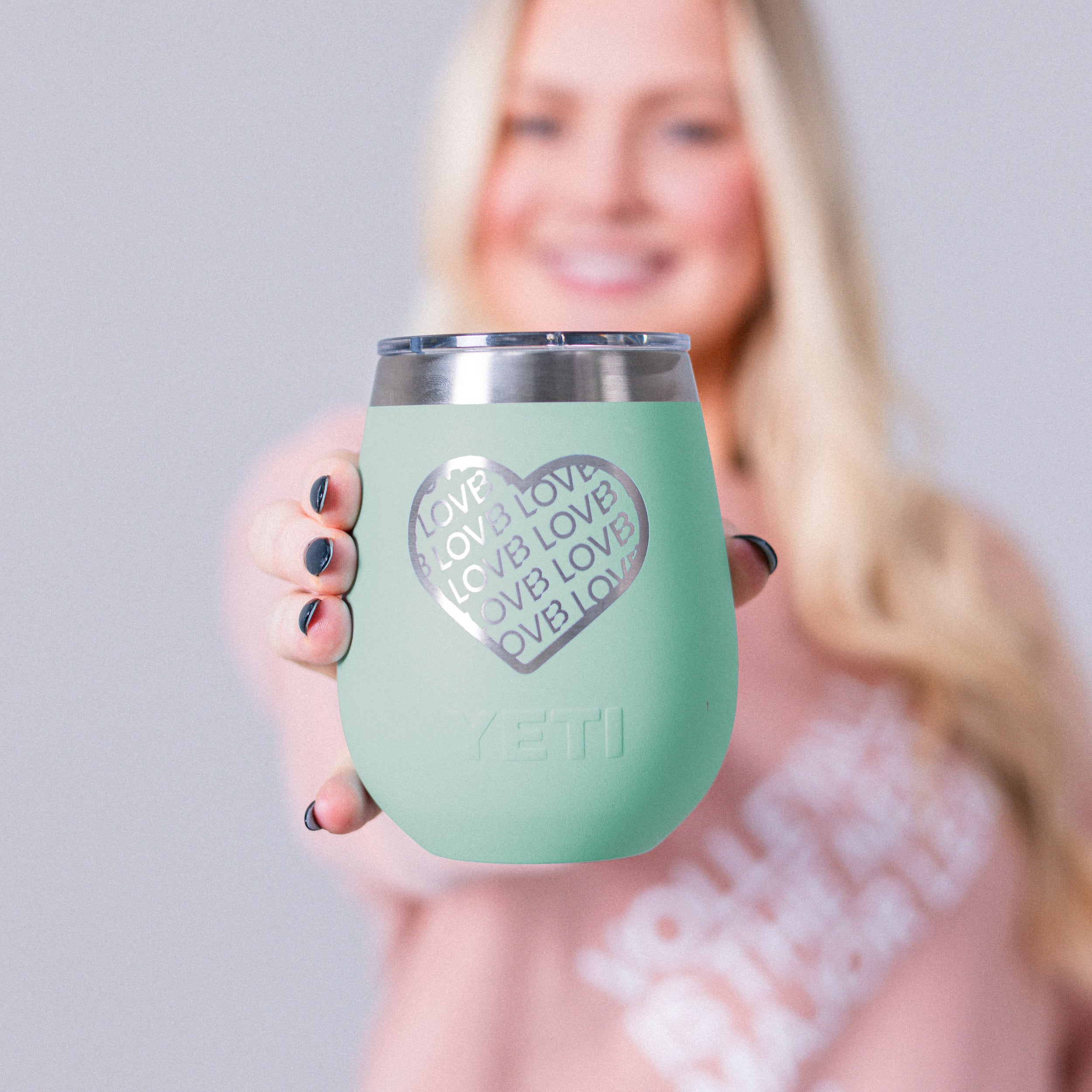 LOVB Heart YETI 10 oz Rambler Wine Tumbler
