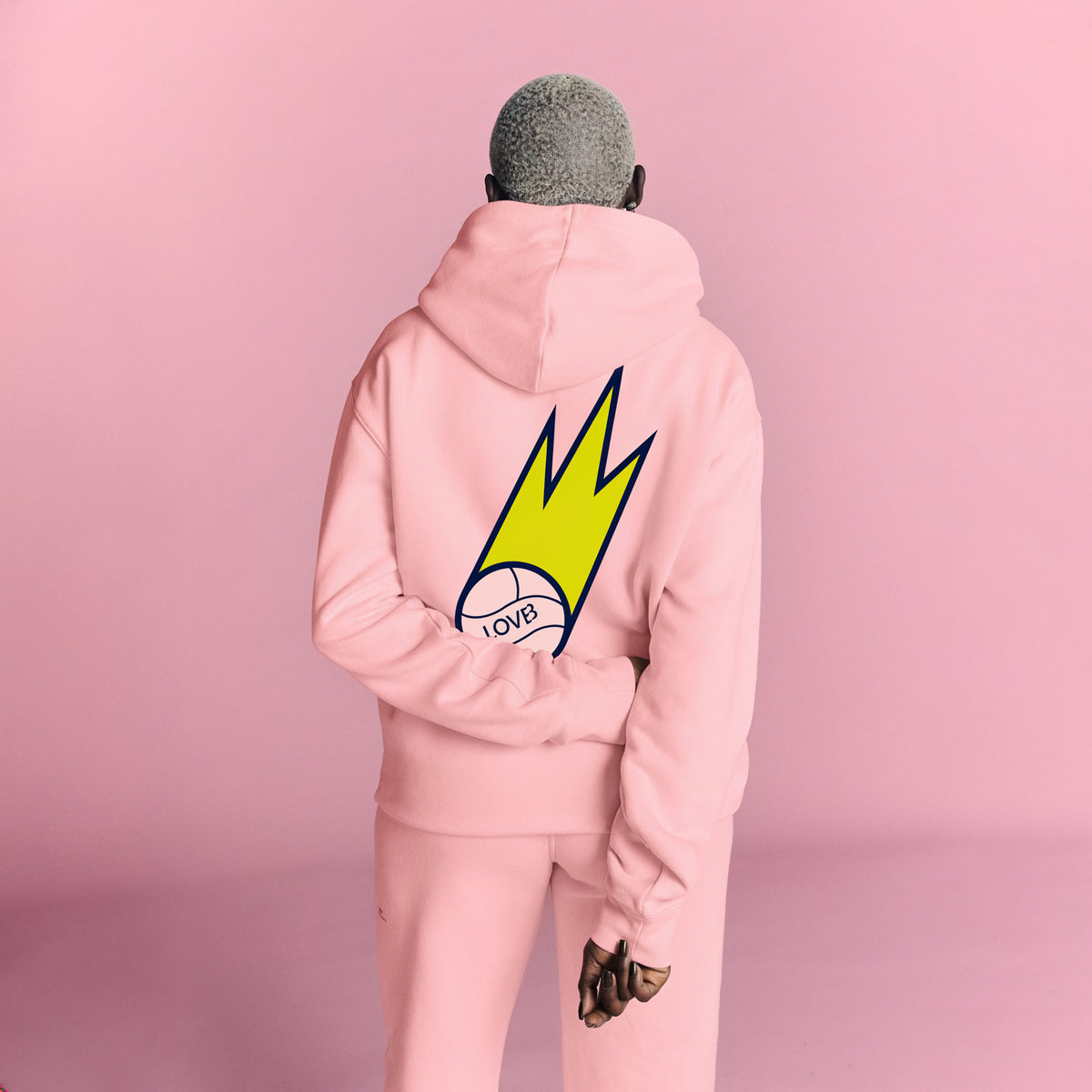 LOVB Volleyball Comet Blush Hybrid Hoodie