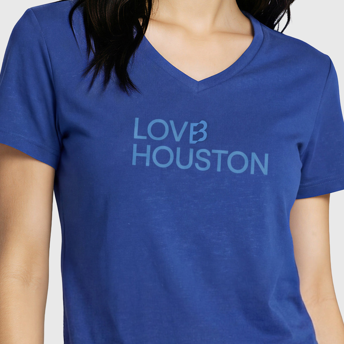 LOVB Houston x adidas V Neck Tee
