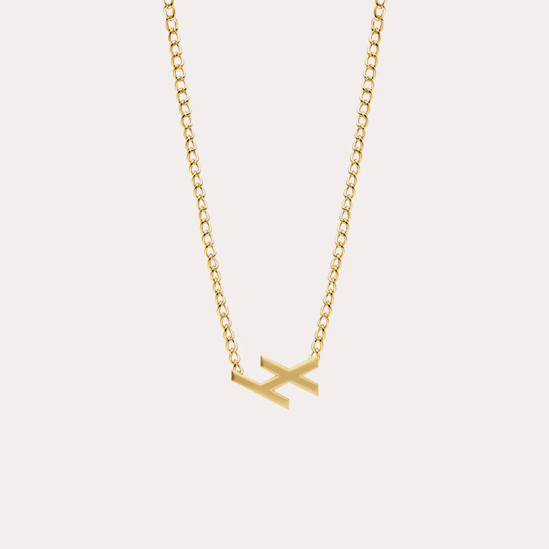 LOVB Houston Logo Gold Charm Necklace