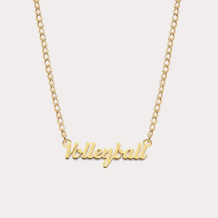 Volleyball Nameplate Necklace