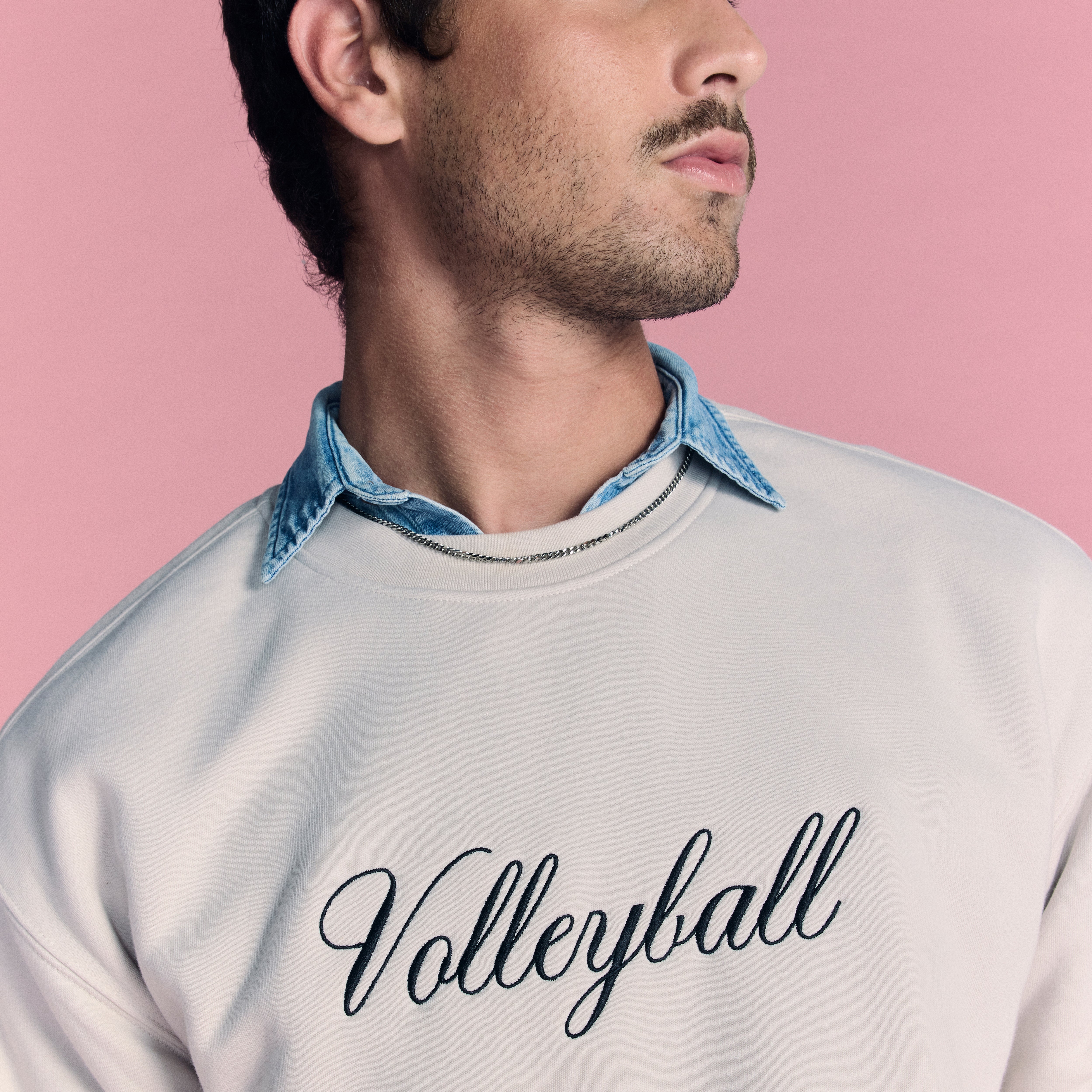Bone Volleyball Hybrid Crewneck