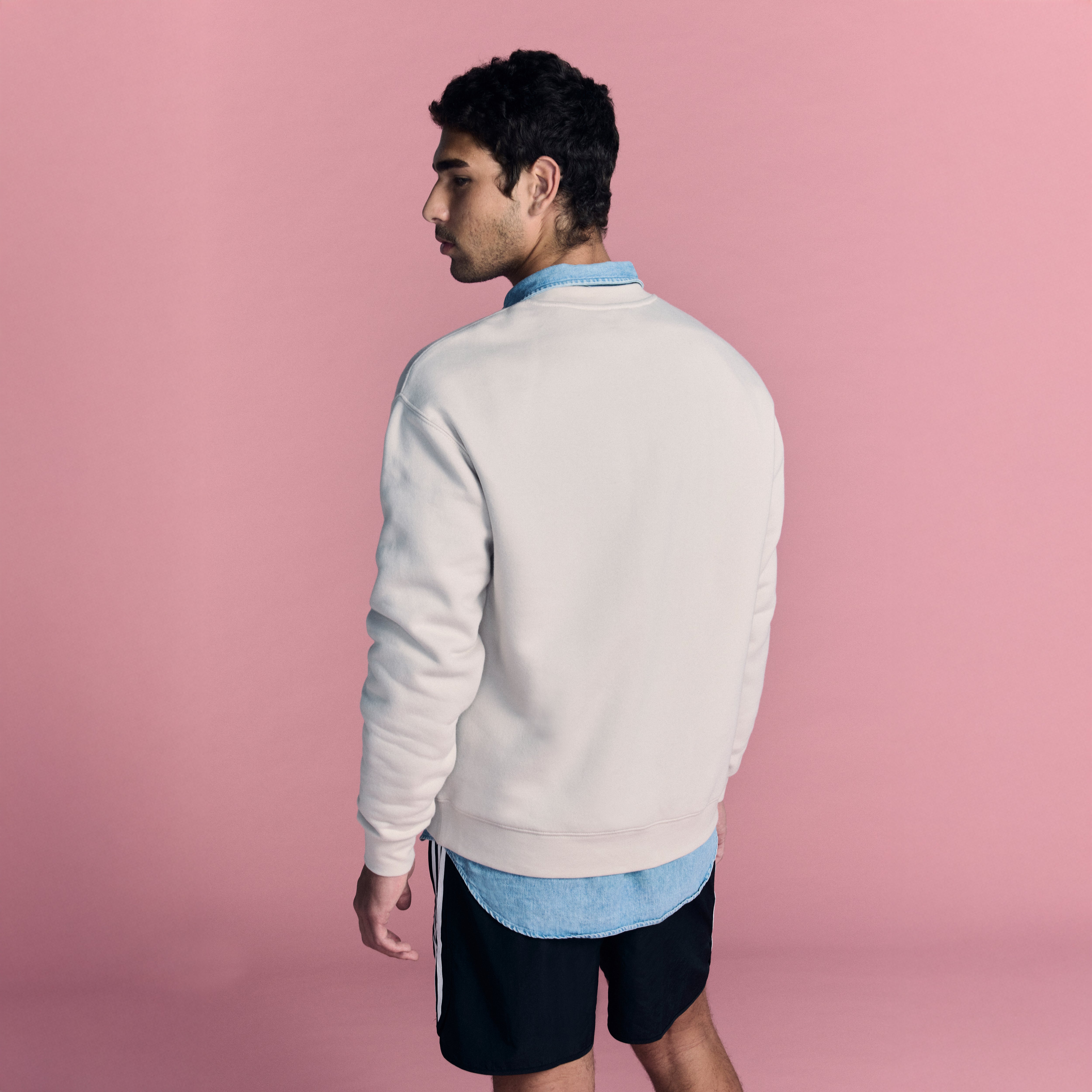 Bone Volleyball Hybrid Crewneck