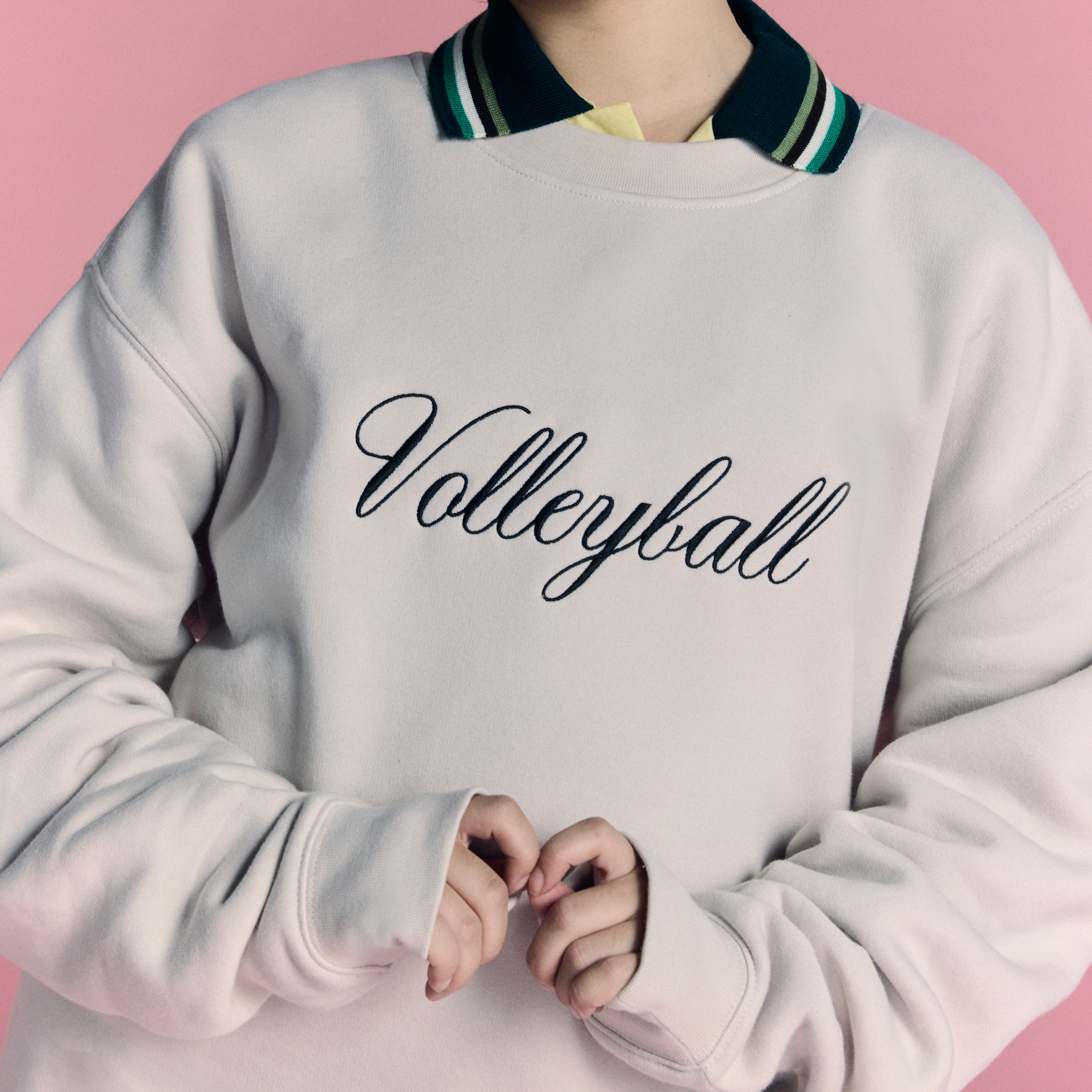 Bone Volleyball Hybrid Crewneck