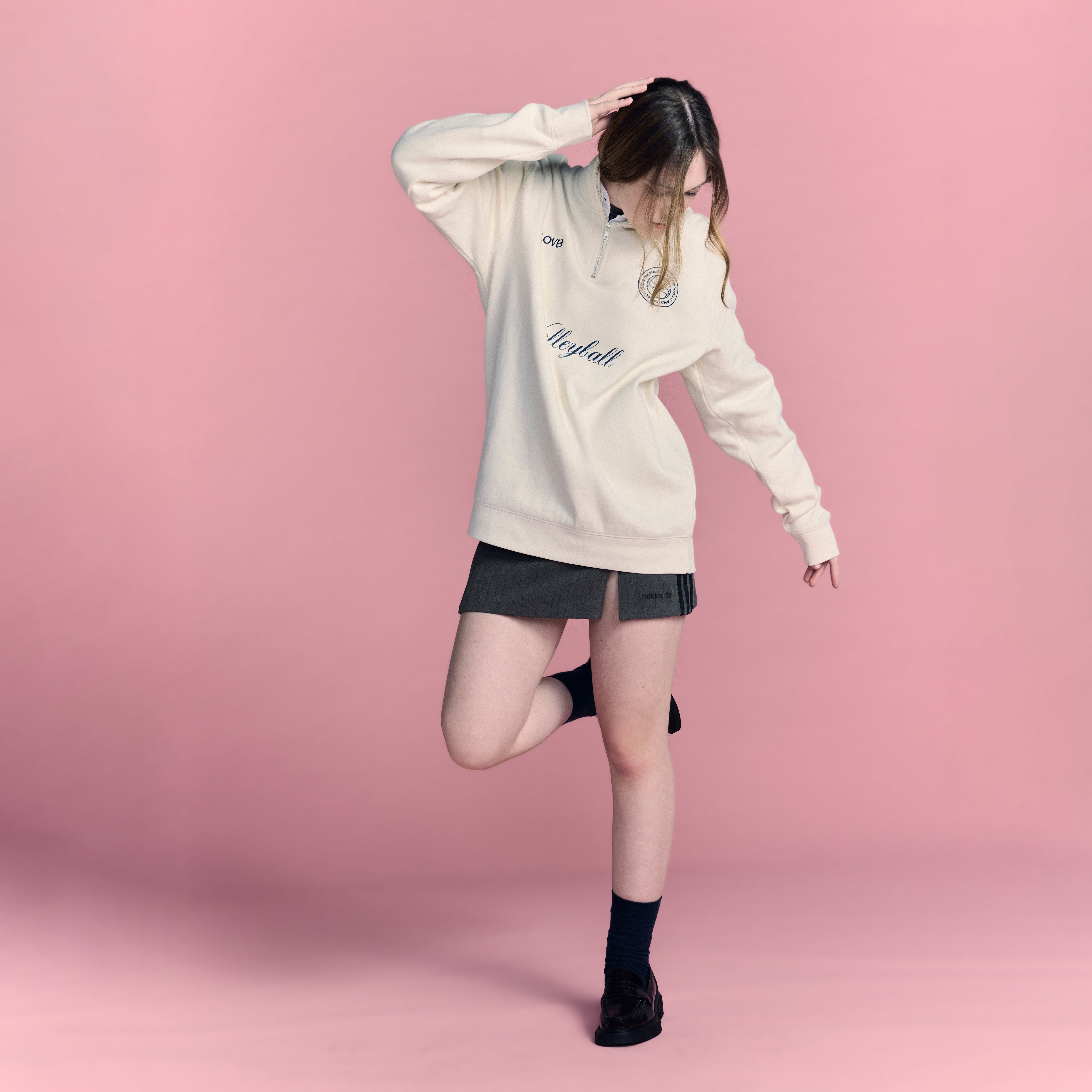 LOVB Volleyball Bone Hybrid Quarter Zip