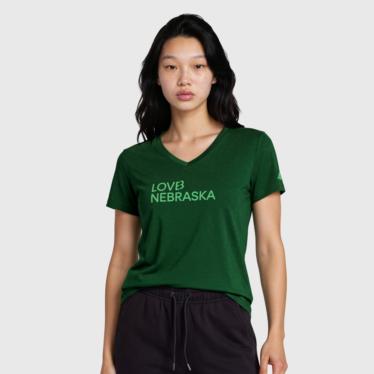 LOVB Nebraska x adidas V Neck Tee