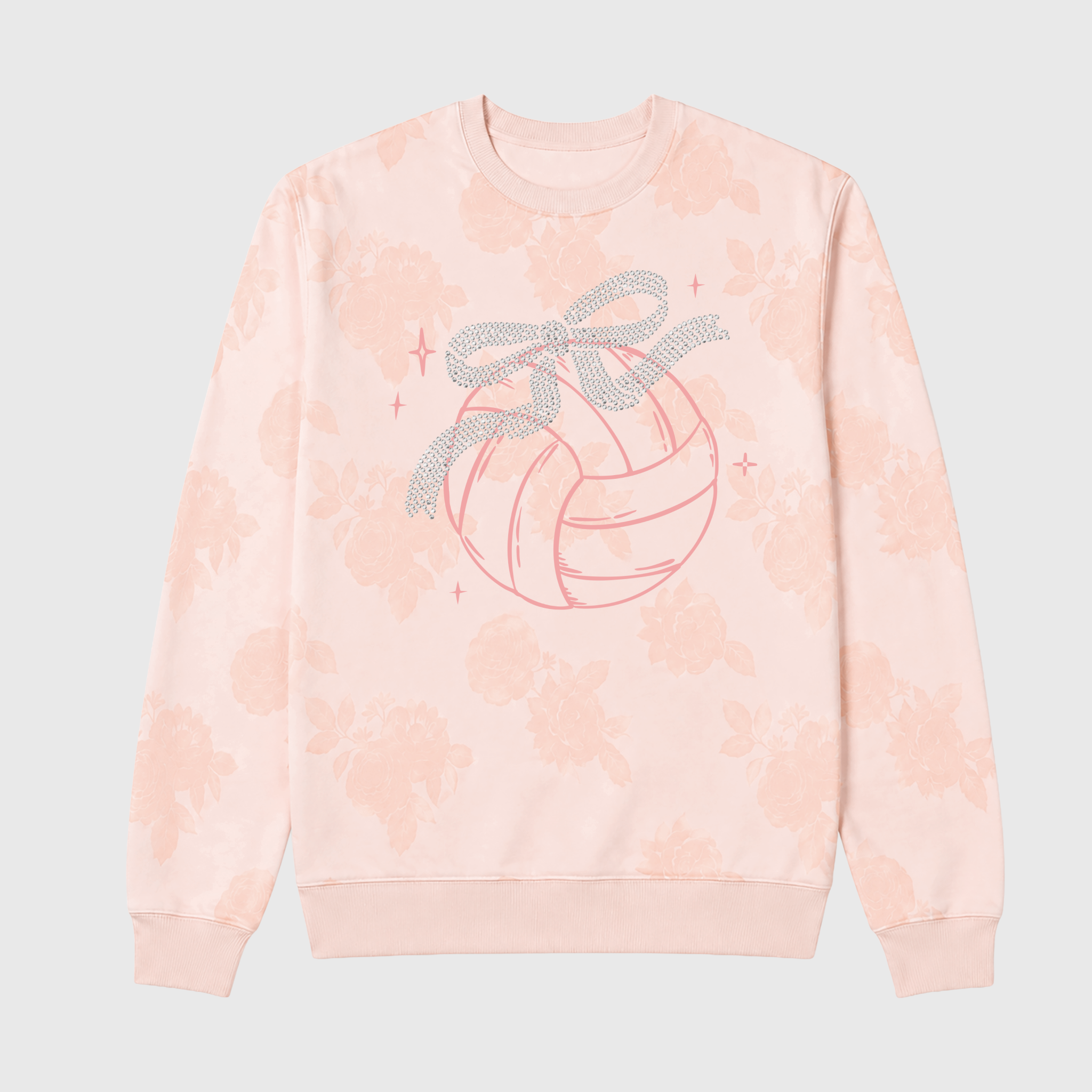 LOVB Volleyball Rhinestone Crewneck