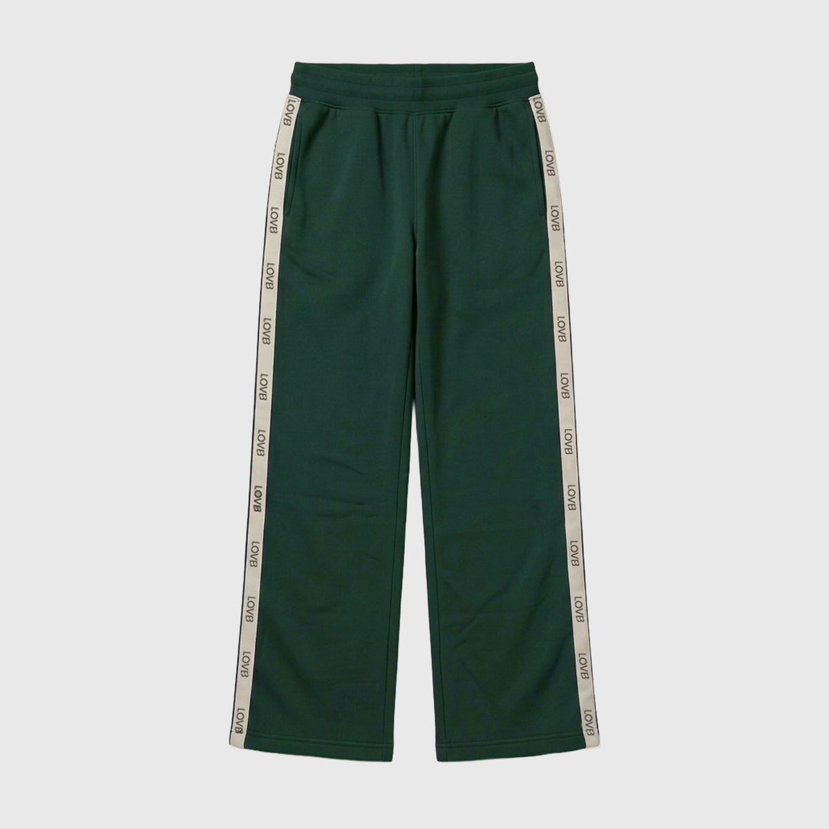 LOVB Varsity Edit Hunter Green Wide Leg Fleece Sweatpants