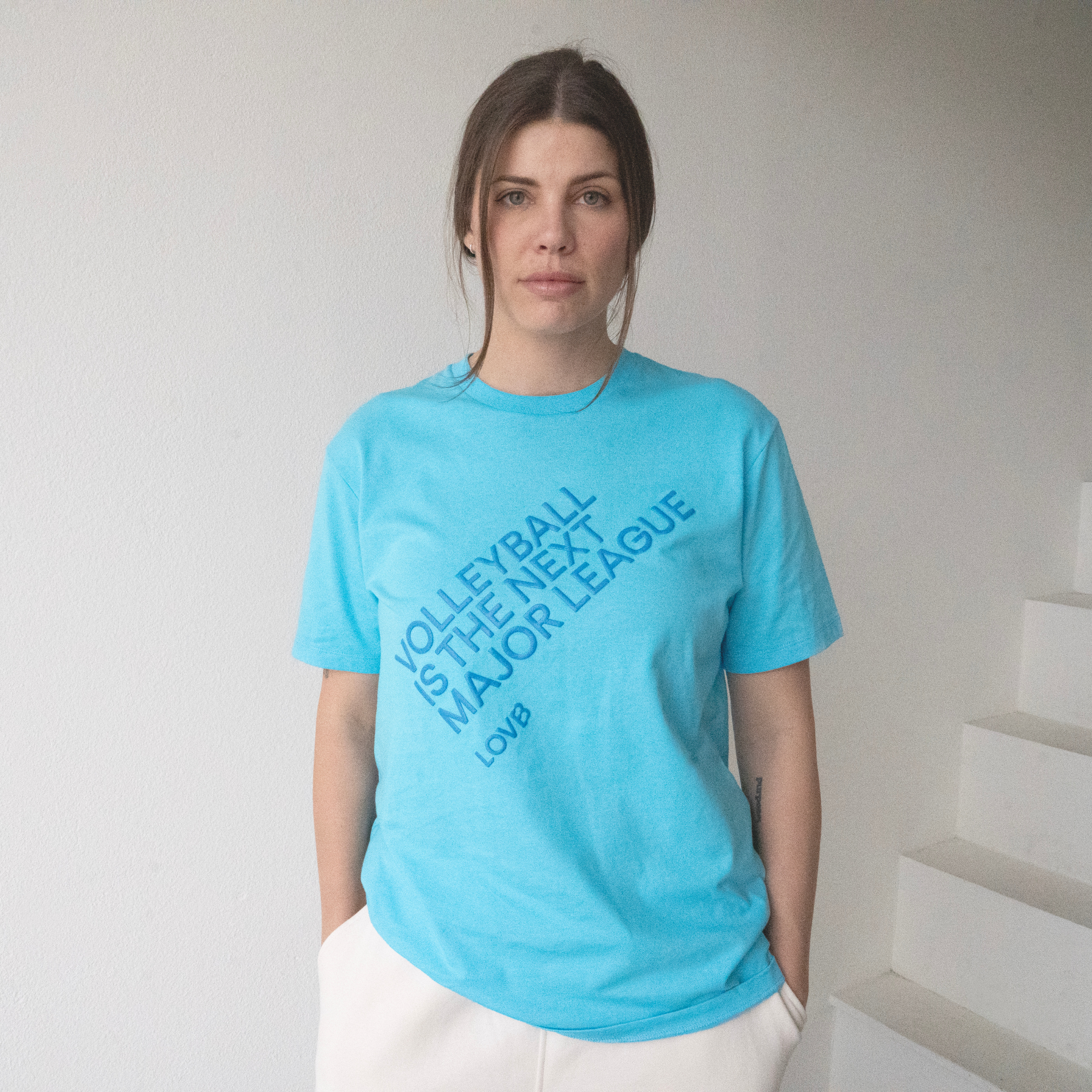 Volleyball is the Next Major League Bright Cyan T-Shirt – Shop