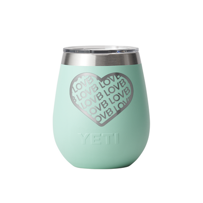 LOVB Heart YETI 10 oz Rambler Wine Tumbler