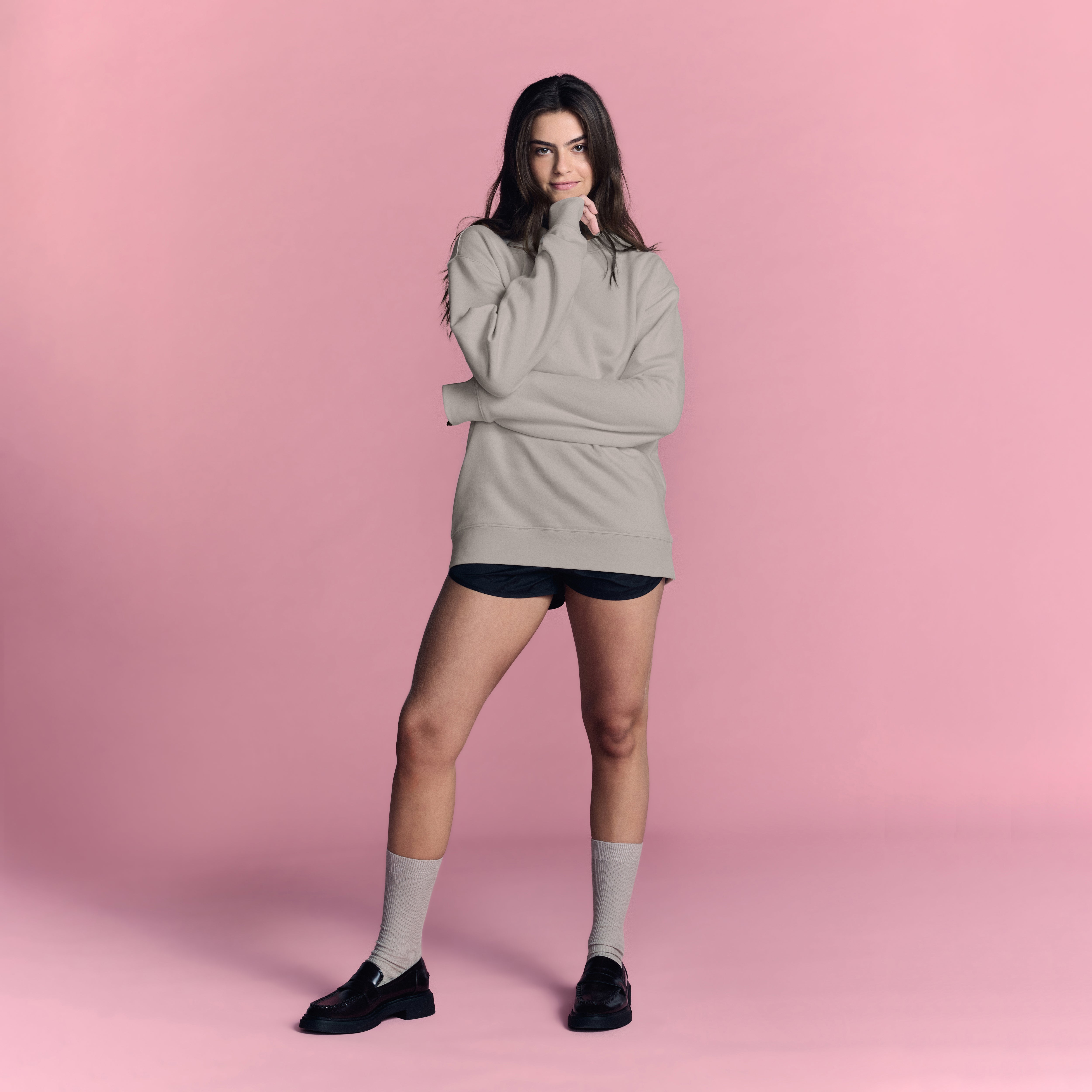 LOVB Essentials Cement Crewneck Sweatshirt