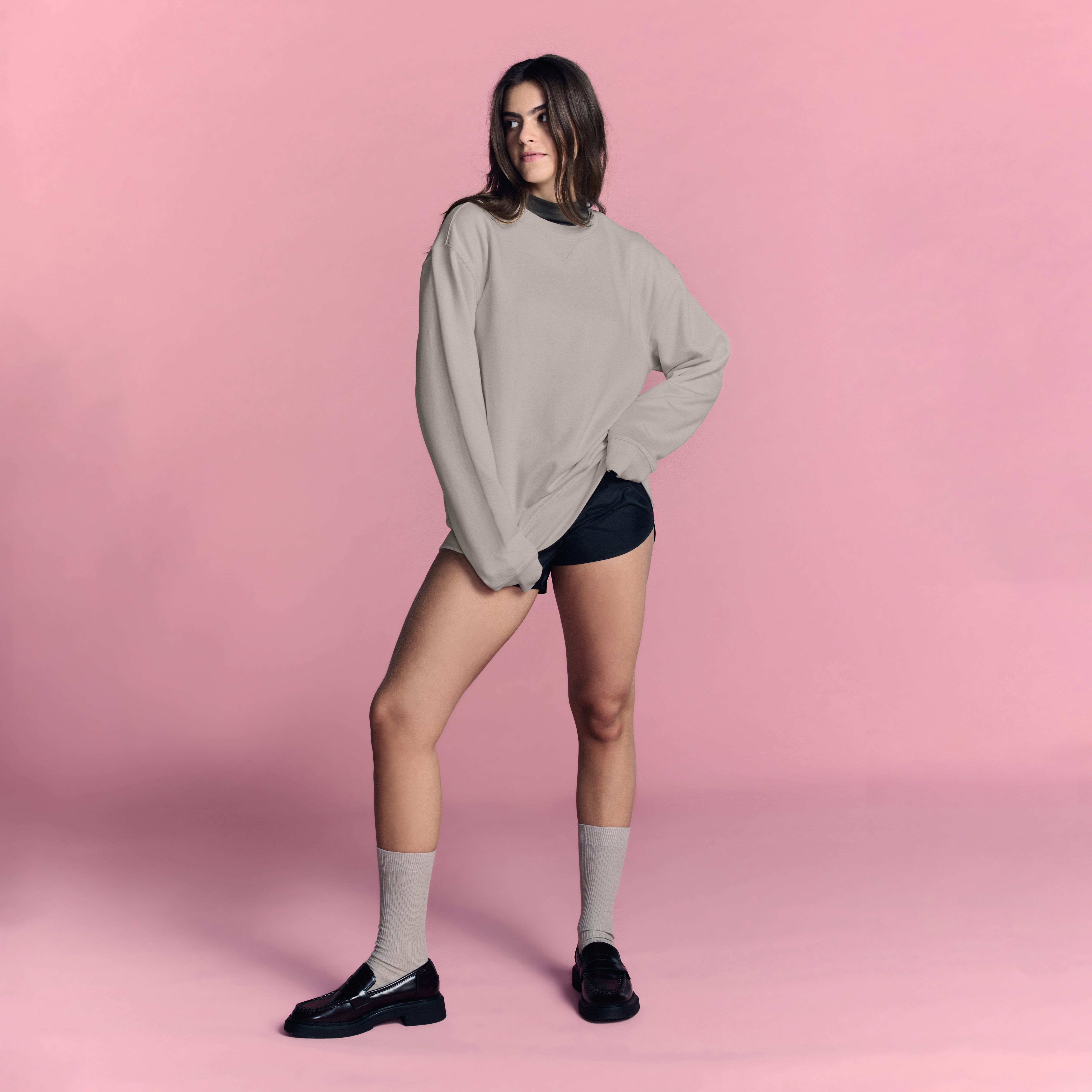 LOVB Essentials Cement Crewneck Sweatshirt