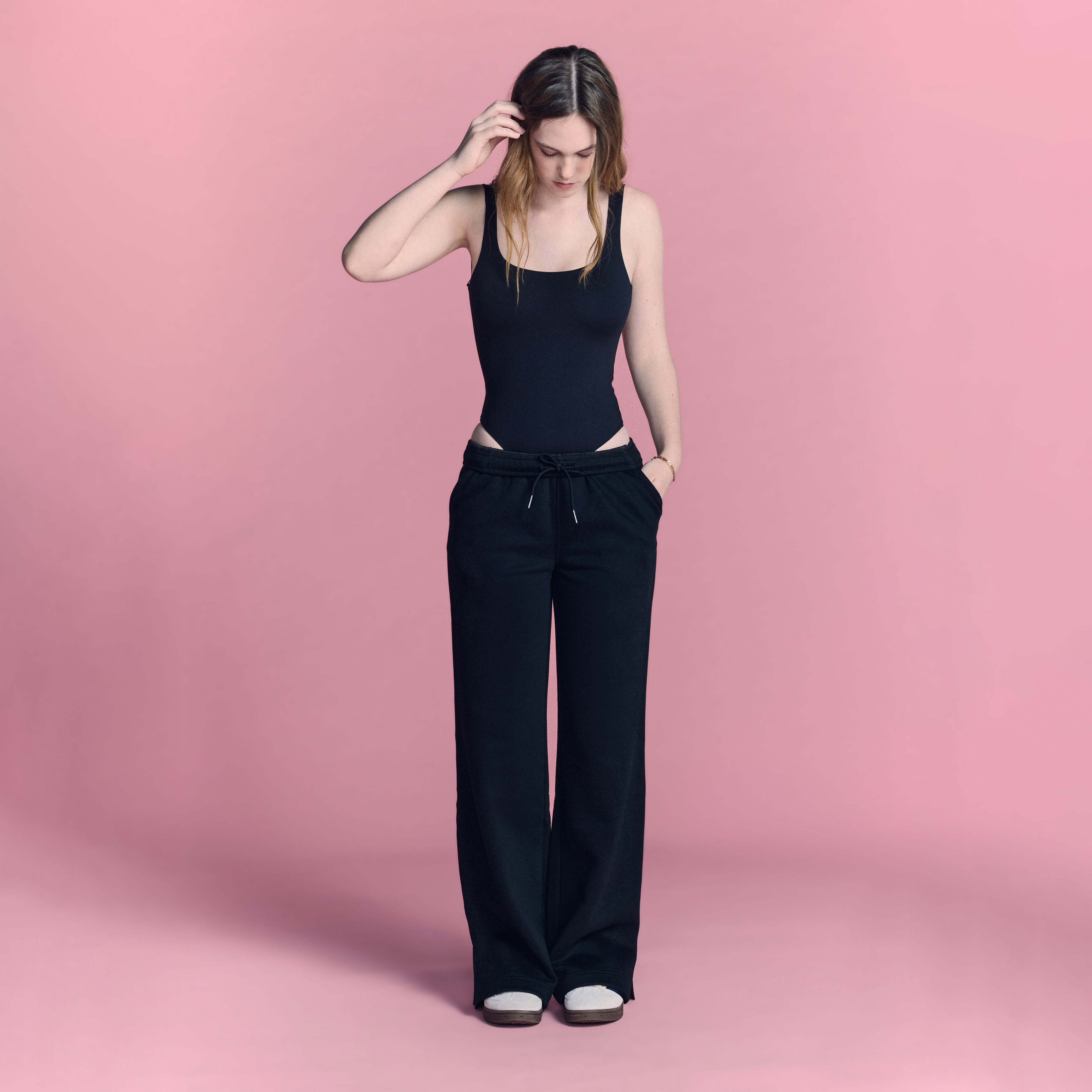 LOVB Essentials Black Wide Leg Sweatpants