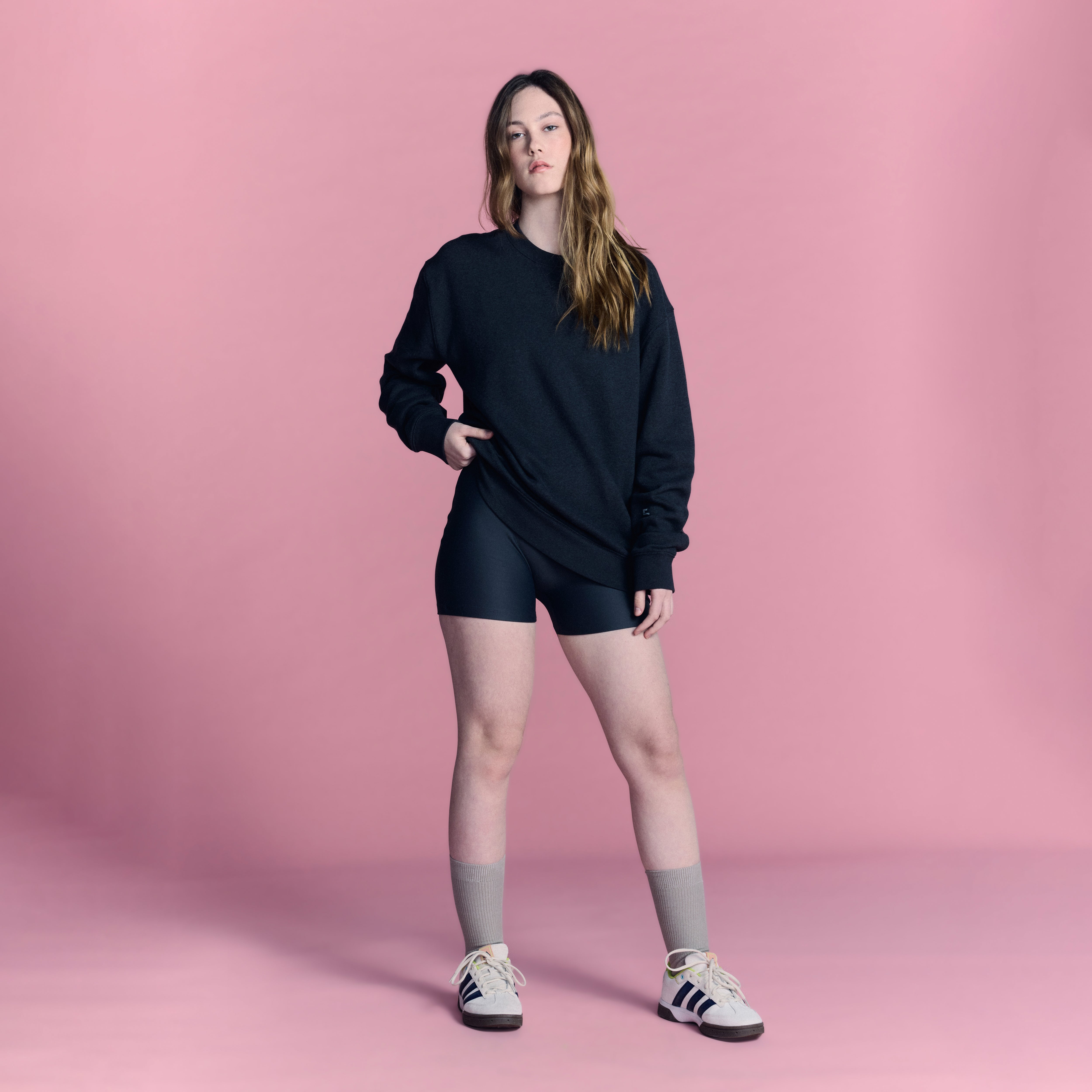 LOVB Essentials Dark Heather Grey Crewneck Sweatshirt