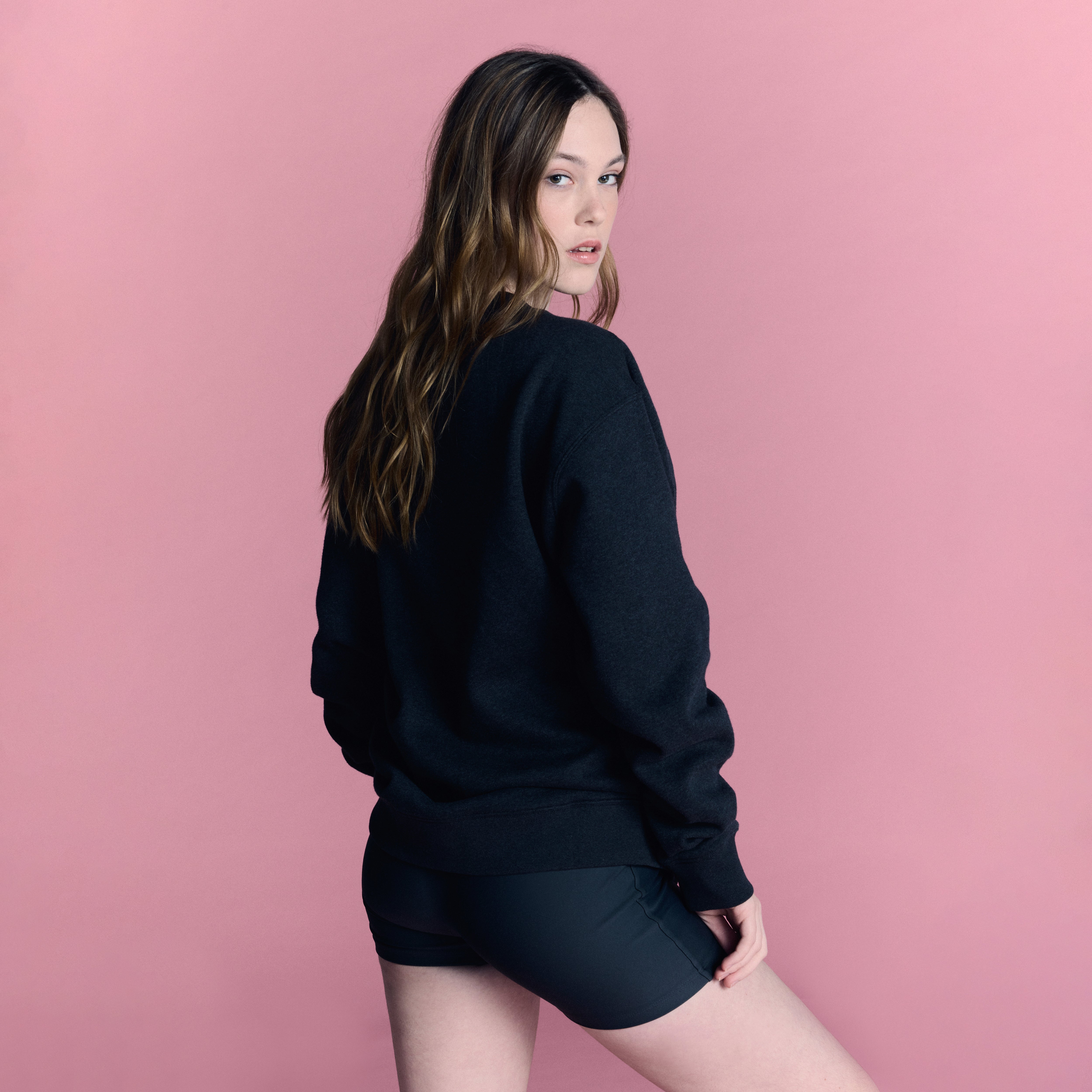 LOVB Essentials Dark Heather Grey Crewneck Sweatshirt