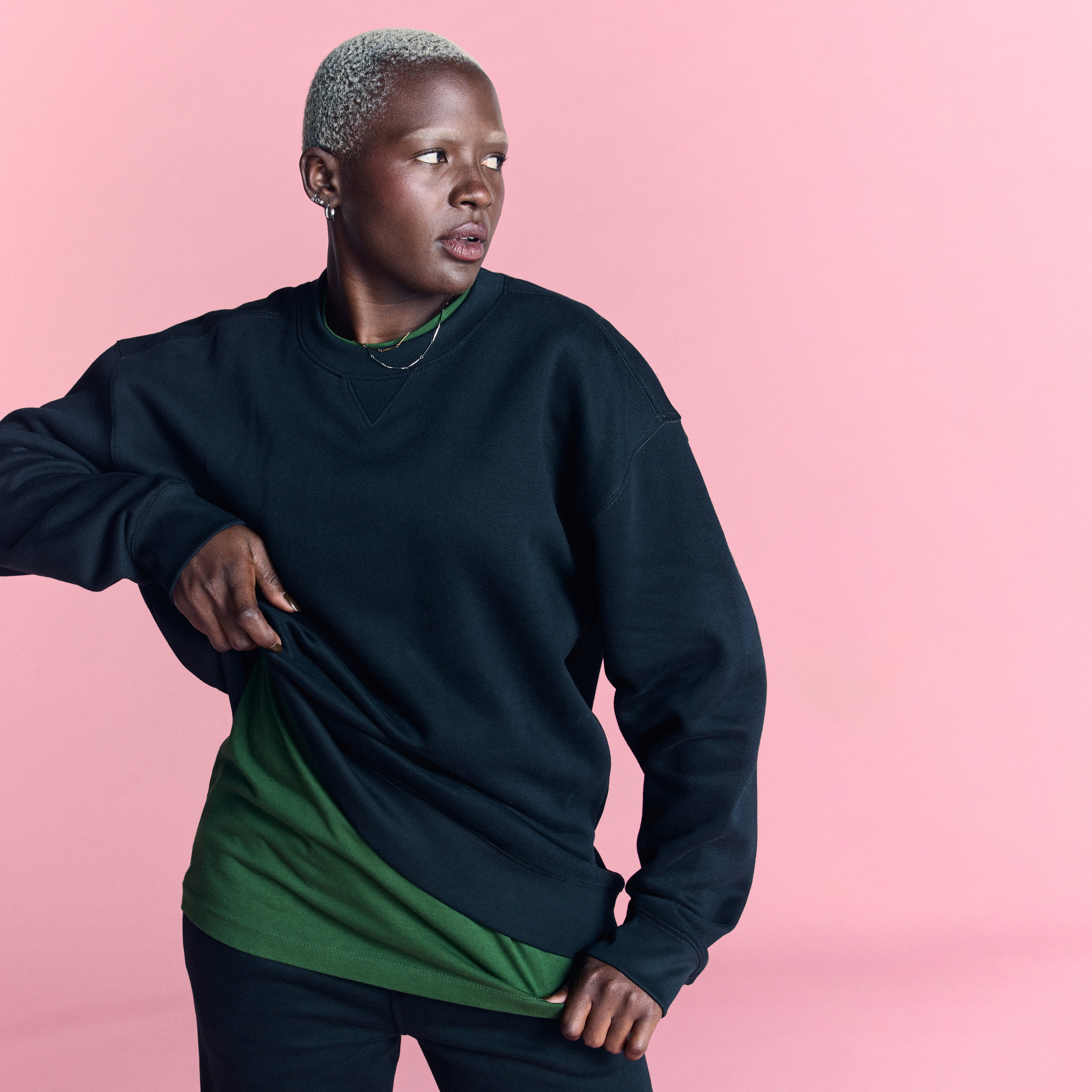 LOVB Essentials Black Crewneck Sweatshirt