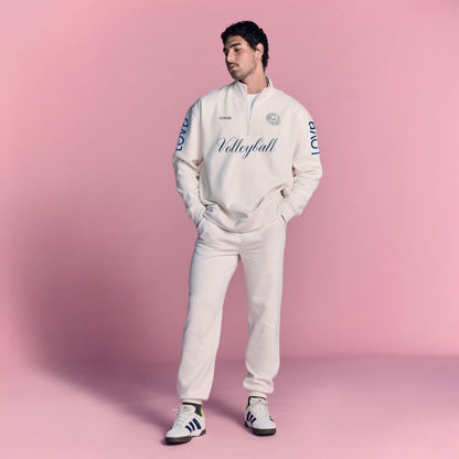 LOVB Volleyball Bone Hybrid Quarter Zip