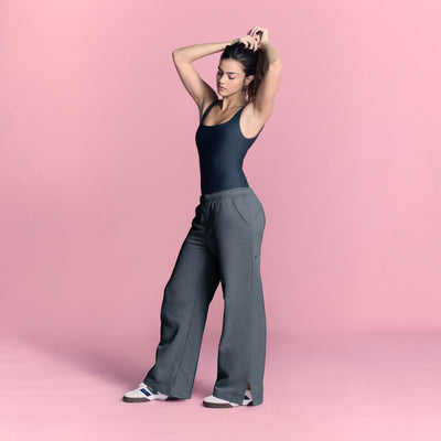 LOVB Essentials Dark Heather Grey Wide Leg Sweatpants