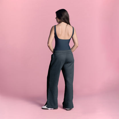 LOVB Essentials Dark Heather Grey Wide Leg Sweatpants