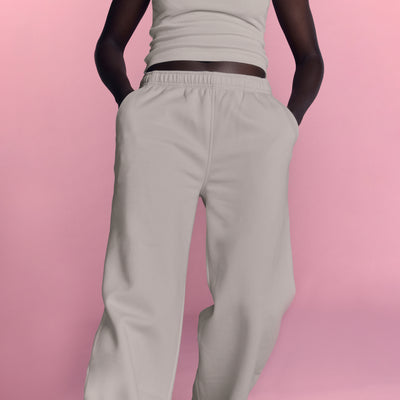 LOVB Essentials Cement Wide Leg Sweatpants