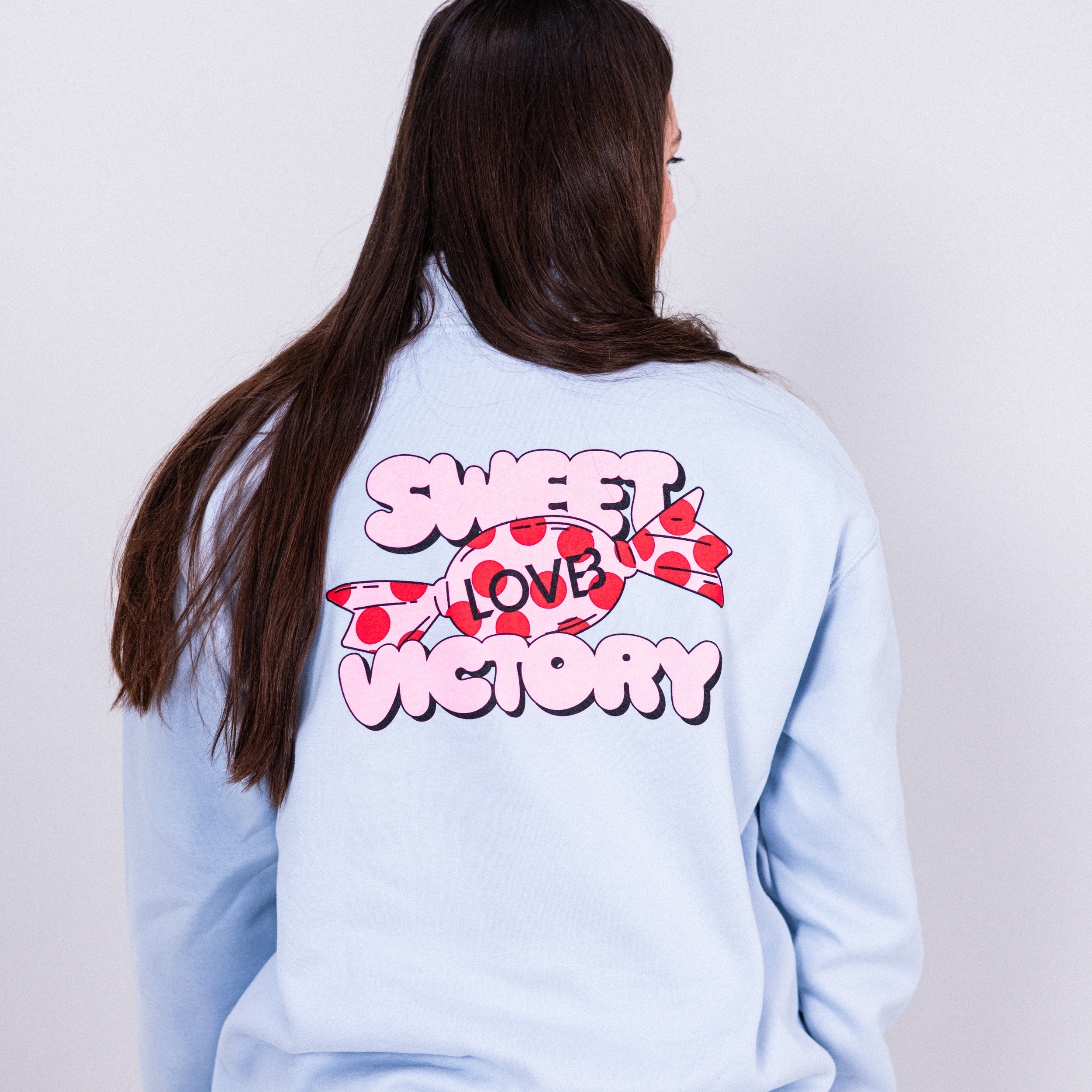 LOVB Sweet Victory Powder Blue Hybrid Quarter Zip