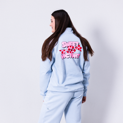 LOVB Sweet Victory Powder Blue Hybrid Quarter Zip
