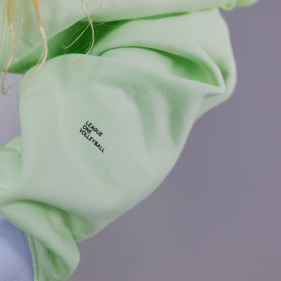 LOVB Candy Court Mint Green Hybrid Crewneck