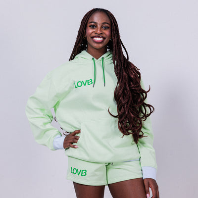 LOVB Candy Court Mint Green Hybrid Hoodie