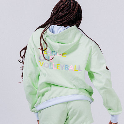 LOVB Candy Court Mint Green Hybrid Hoodie