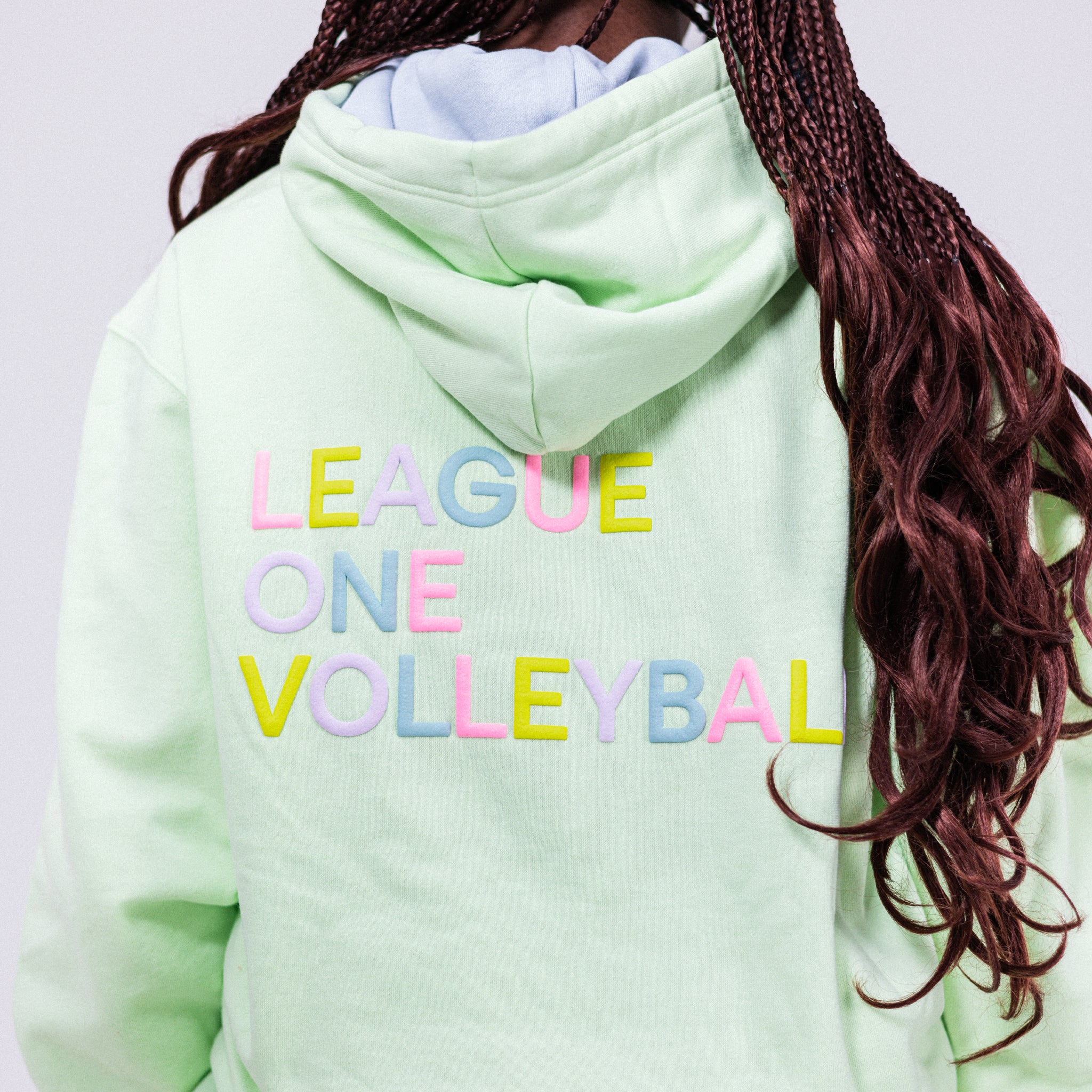 LOVB Candy Court Mint Green Hybrid Hoodie