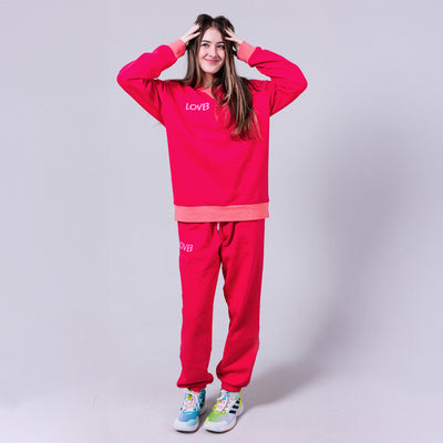 LOVB Candy Court Watermelon Hybrid Crewneck