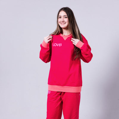 LOVB Candy Court Watermelon Hybrid Crewneck