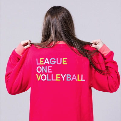 LOVB Candy Court Watermelon Hybrid Crewneck