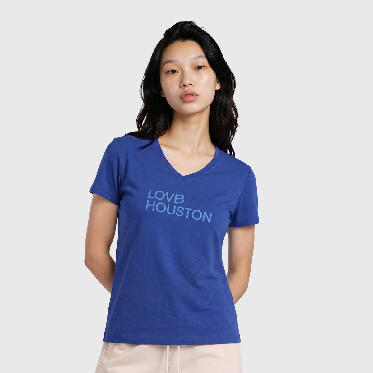 LOVB Houston x adidas V Neck Tee