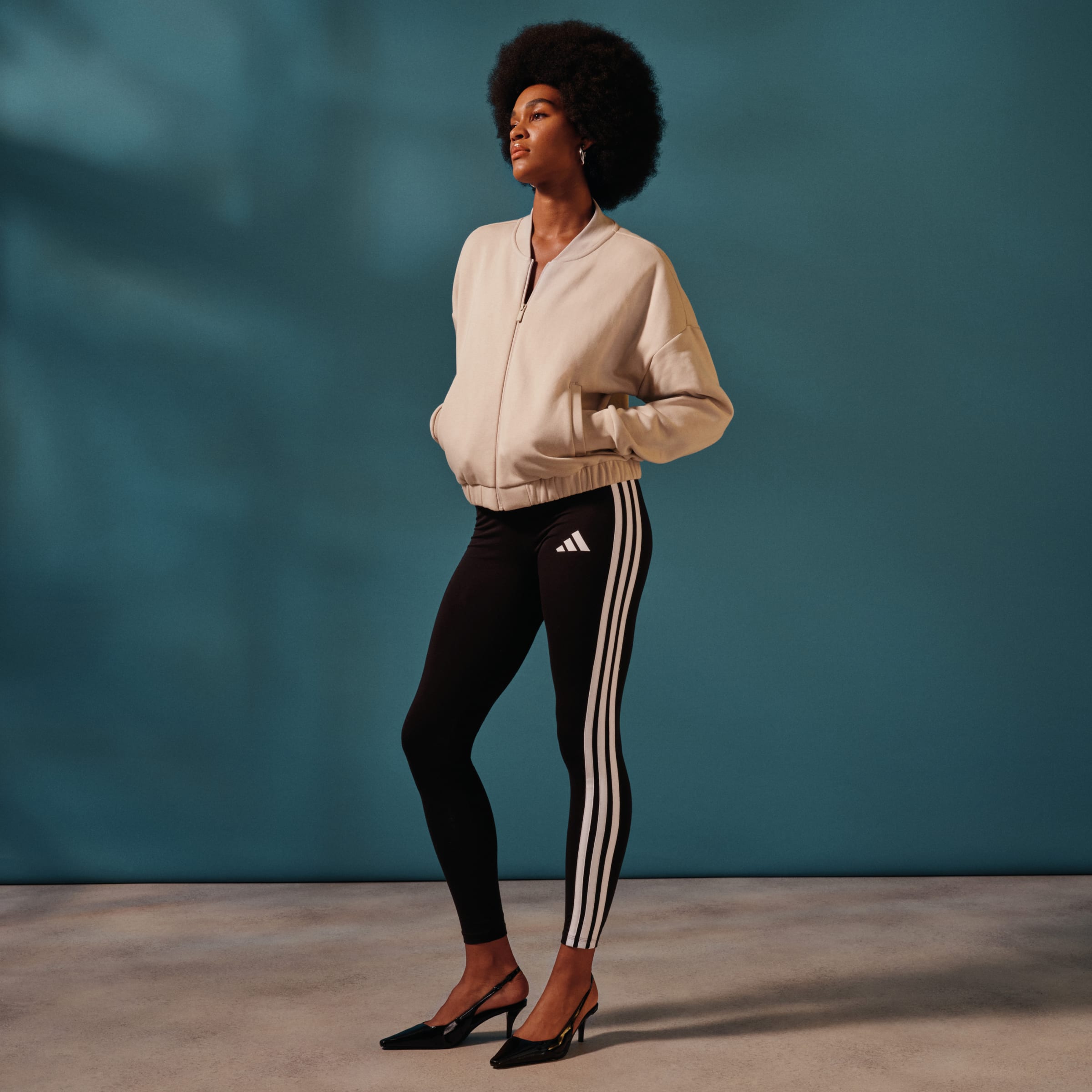 Adidas Essentials 3-Stripes Cotton Leggings