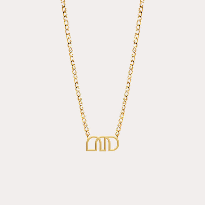 LOVB Madison Logo Gold Charm Necklace