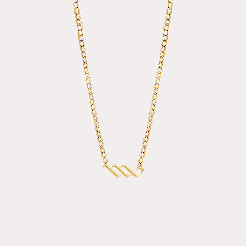 LOVB Nebraska Logo Gold Charm Necklace