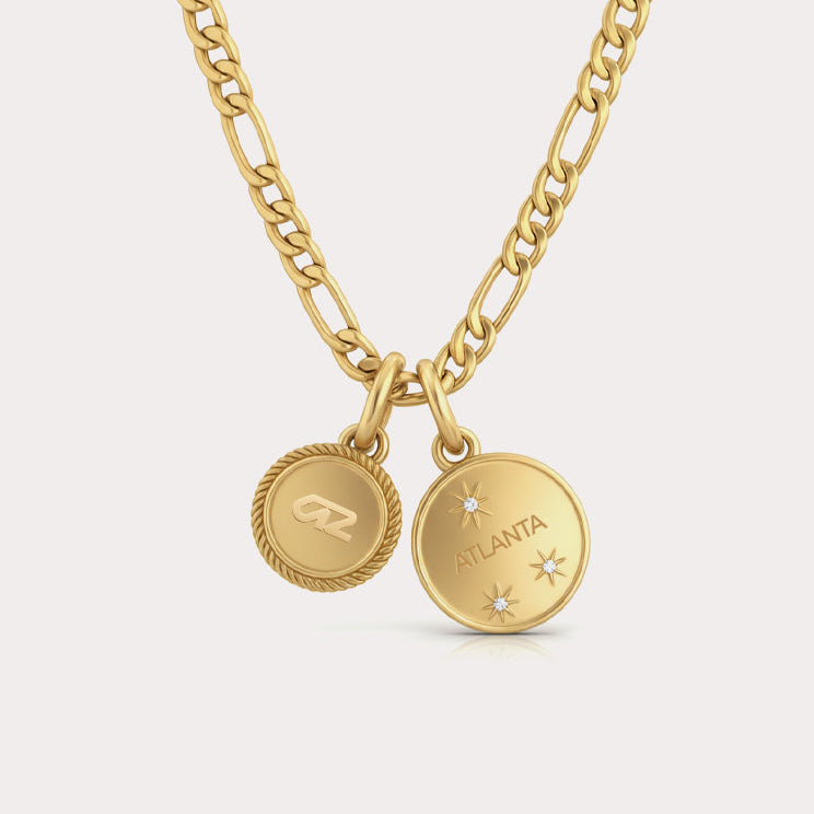 LOVB Atlanta Double Coin Gold Necklace
