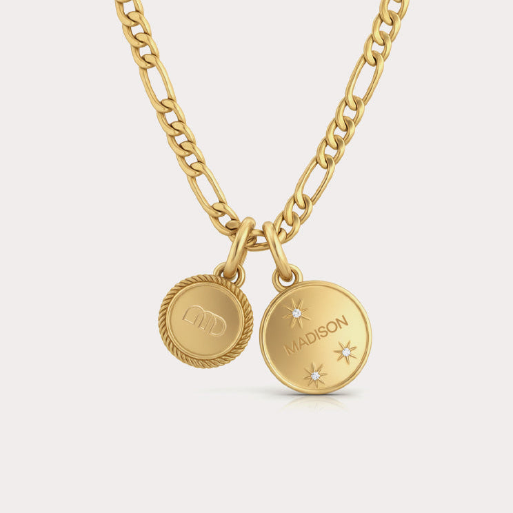LOVB Madison Double Coin Gold Necklace
