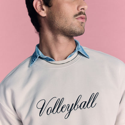 Bone Volleyball Hybrid Crewneck