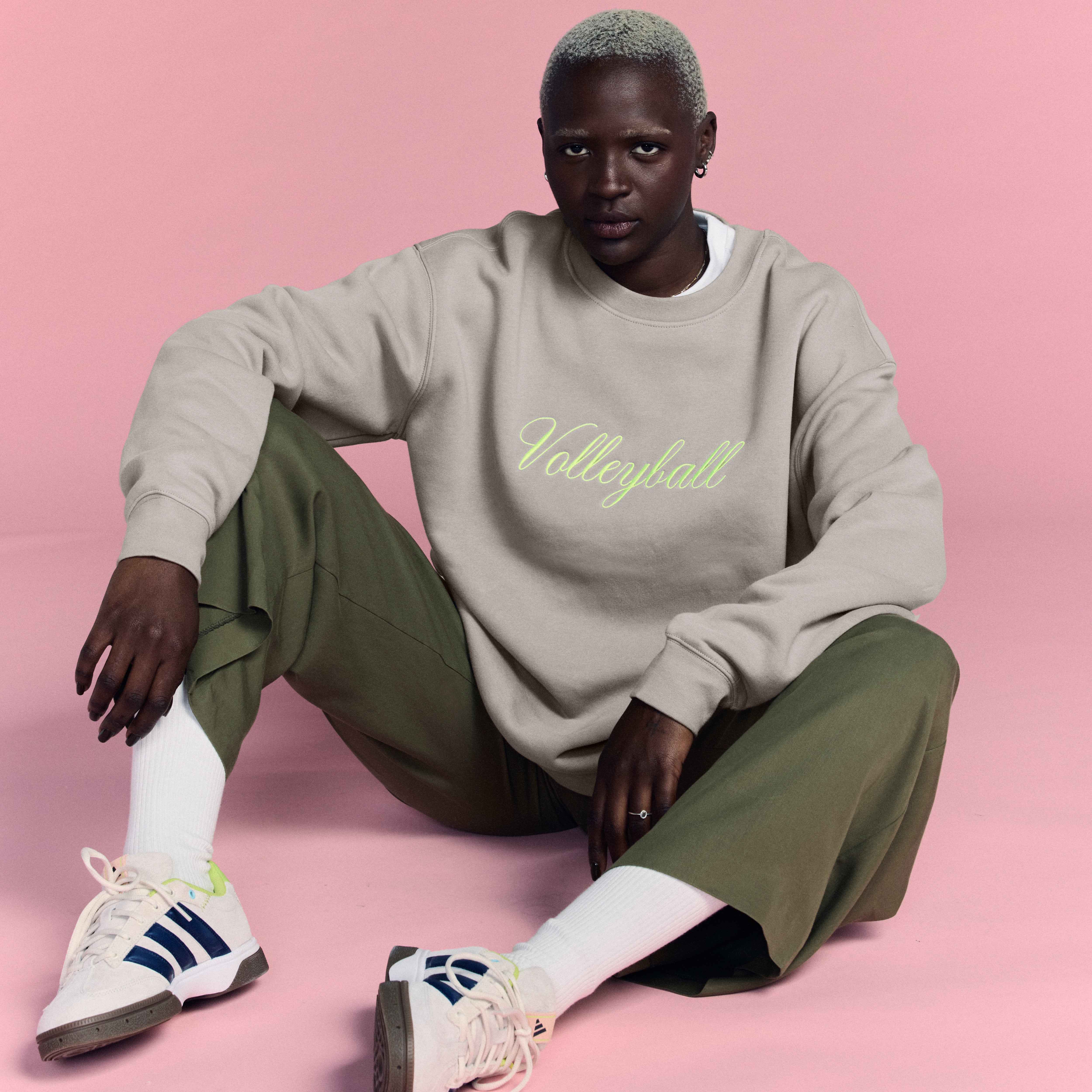 Cement Volleyball Hybrid Crewneck