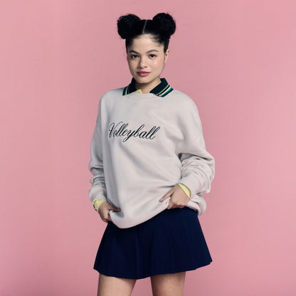 Bone Volleyball Hybrid Crewneck