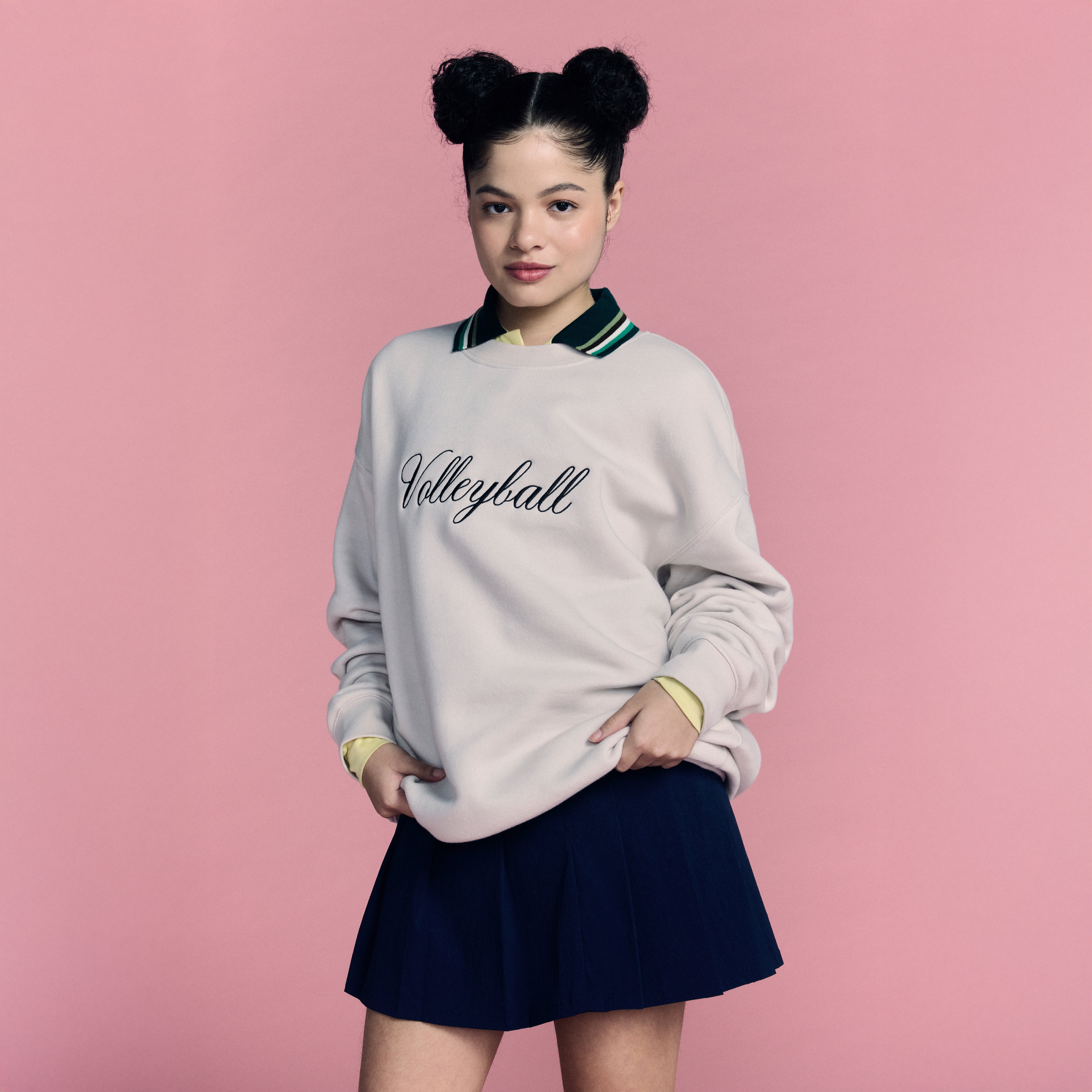 Bone Volleyball Hybrid Crewneck