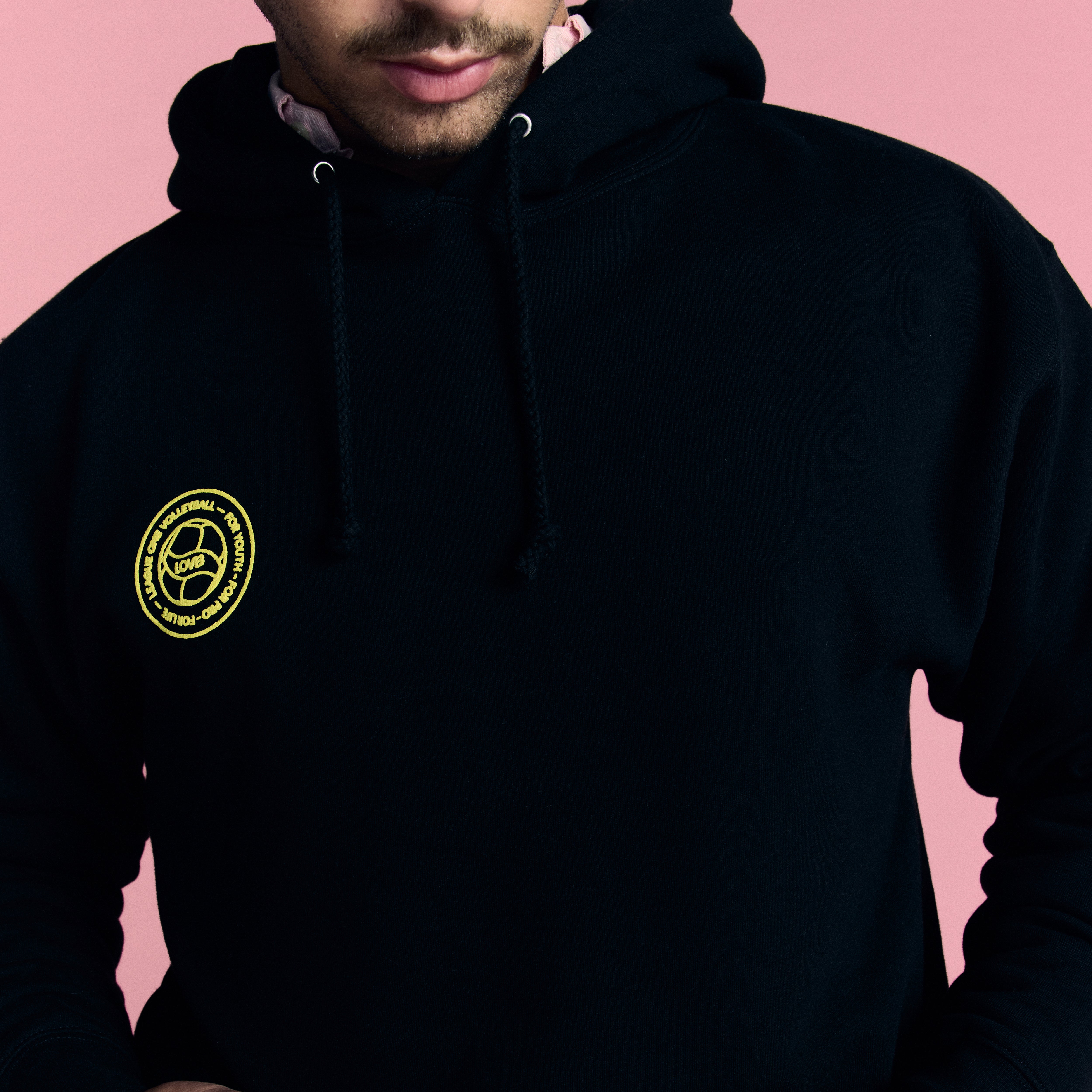 LOVB Volleyball Graphic Black Hybrid Hoodie