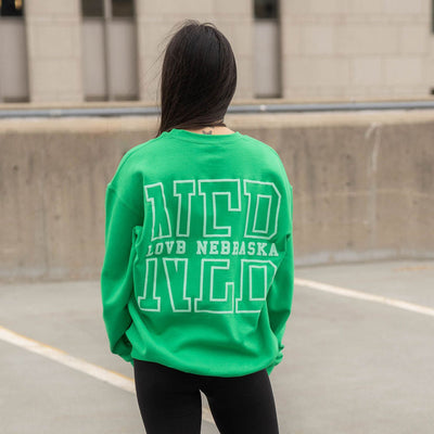 LOVB Nebraska Split Crewneck Back